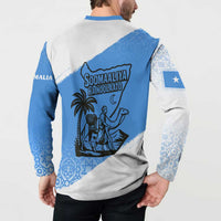Somalia Button Sweatshirt with Soomaaliya Ha Noolaato Nomad Moon Flag Spirit
