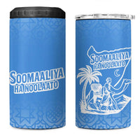 Somalia 4 in 1 Can Cooler Tumbler with Soomaaliya Ha Noolaato Nomad Moon Flag Spirit