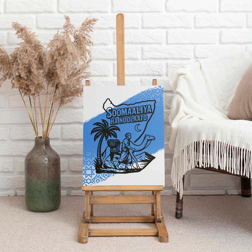 Somalia Canvas Wall Art with Soomaaliya Ha Noolaato Nomad Moon Flag Spirit