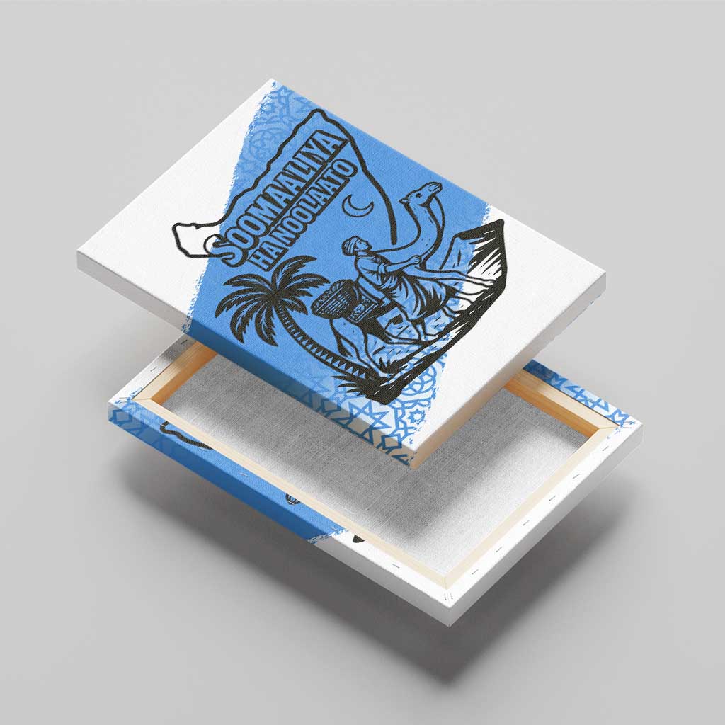Somalia Canvas Wall Art with Soomaaliya Ha Noolaato Nomad Moon Flag Spirit