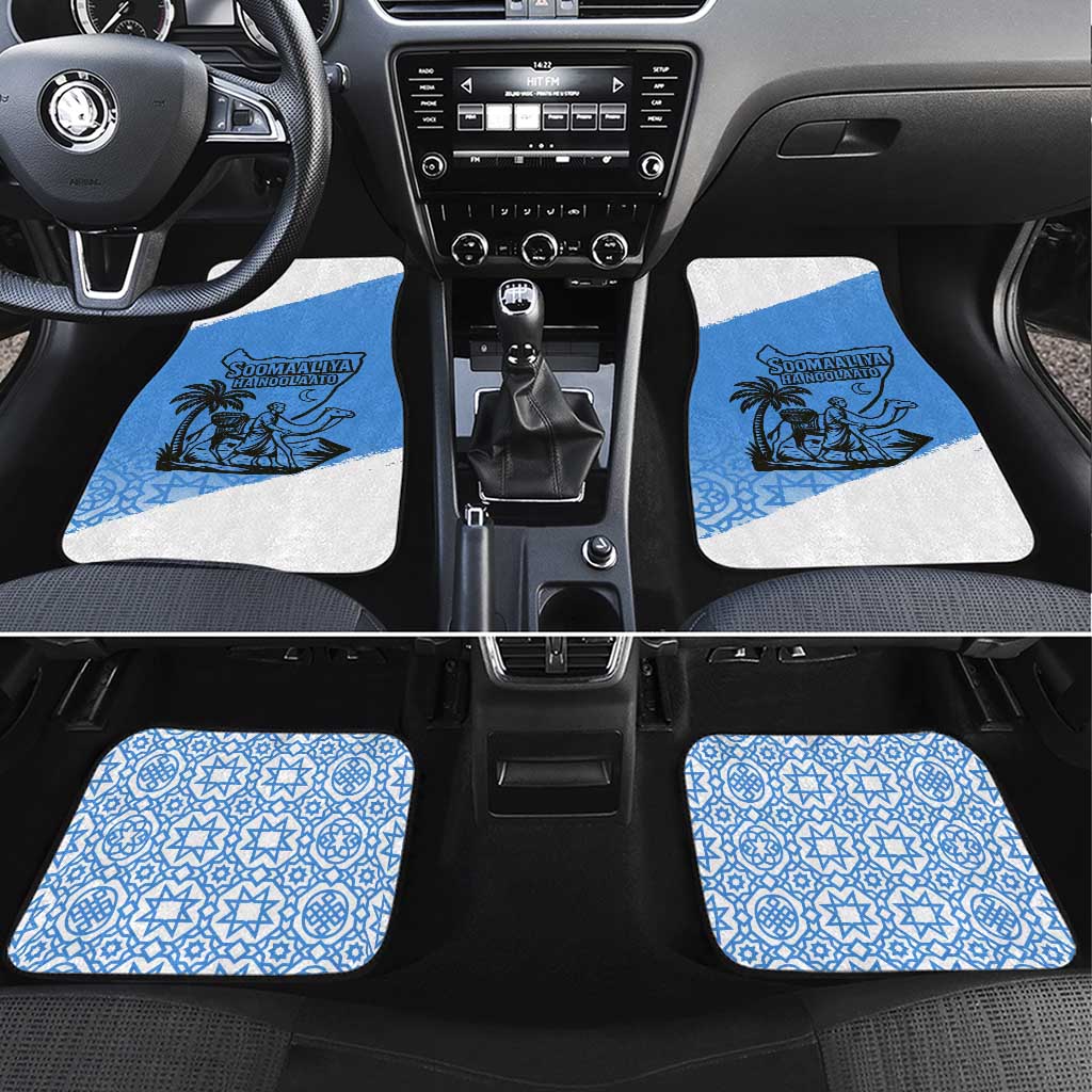 Somalia Car Mats with Soomaaliya Ha Noolaato Nomad Moon Flag Spirit