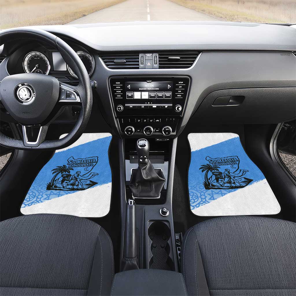 Somalia Car Mats with Soomaaliya Ha Noolaato Nomad Moon Flag Spirit