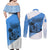 Somalia Couples Matching Off Shoulder Maxi Dress and Long Sleeve Button Shirt with Soomaaliya Ha Noolaato Nomad Moon Flag Spirit