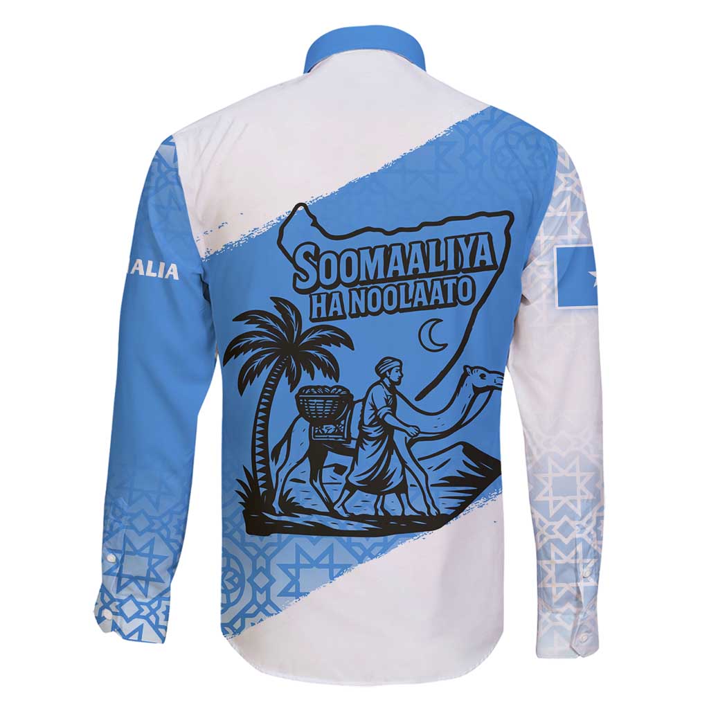 Somalia Family Matching Off Shoulder Maxi Dress and Hawaiian Shirt with Soomaaliya Ha Noolaato Nomad Moon Flag Spirit