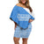 Somalia Family Matching Off Shoulder Short Dress and Hawaiian Shirt with Soomaaliya Ha Noolaato Nomad Moon Flag Spirit