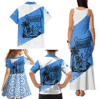 Somalia Family Matching Tank Maxi Dress and Hawaiian Shirt with Soomaaliya Ha Noolaato Nomad Moon Flag Spirit