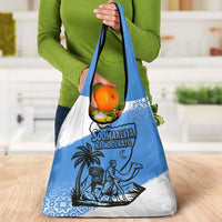 Somalia Grocery Bag with Soomaaliya Ha Noolaato Nomad Moon Flag Spirit