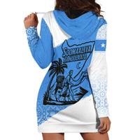 Somalia Hoodie Dress with Soomaaliya Ha Noolaato Nomad Moon Flag Spirit