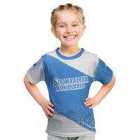 Somalia Kid T Shirt with Soomaaliya Ha Noolaato Nomad Moon Flag Spirit