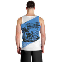 Somalia Men Tank Top with Soomaaliya Ha Noolaato Nomad Moon Flag Spirit