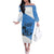 Somalia Off The Shoulder Long Sleeve Dress with Soomaaliya Ha Noolaato Nomad Moon Flag Spirit
