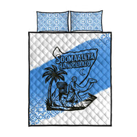 Somalia Quilt Bed Set with Soomaaliya Ha Noolaato Nomad Moon Flag Spirit