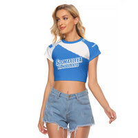 Somalia Raglan Cropped T Shirt with Soomaaliya Ha Noolaato Nomad Moon Flag Spirit