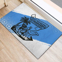 Somalia Rubber Doormat with Soomaaliya Ha Noolaato Nomad Moon Flag Spirit