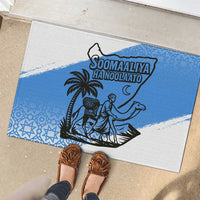 Somalia Rubber Doormat with Soomaaliya Ha Noolaato Nomad Moon Flag Spirit