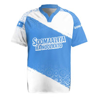 Somalia Rugby Jersey with Soomaaliya Ha Noolaato Nomad Moon Flag Spirit