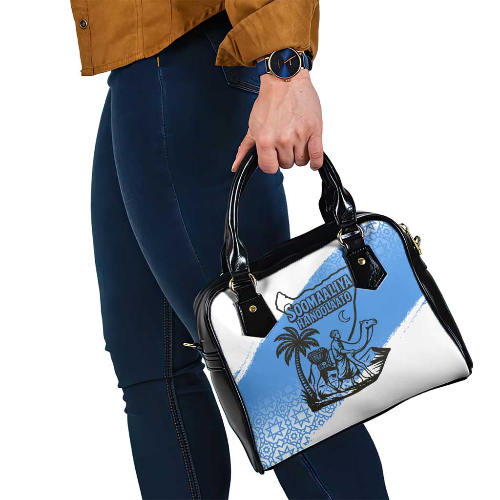 Somalia Shoulder Handbag with Soomaaliya Ha Noolaato Nomad Moon Flag Spirit
