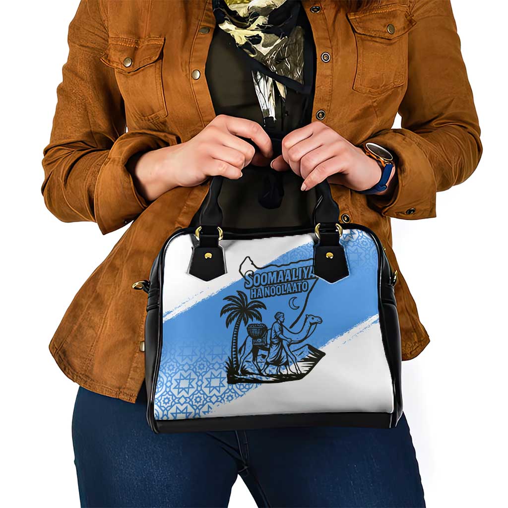 Somalia Shoulder Handbag with Soomaaliya Ha Noolaato Nomad Moon Flag Spirit