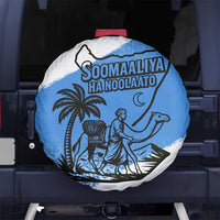 Somalia Spare Tire Cover with Soomaaliya Ha Noolaato Nomad Moon Flag Spirit