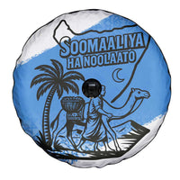 Somalia Spare Tire Cover with Soomaaliya Ha Noolaato Nomad Moon Flag Spirit
