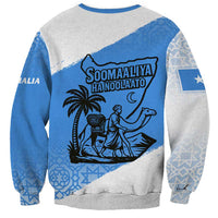 Somalia Sweatshirt with Soomaaliya Ha Noolaato Nomad Moon Flag Spirit