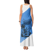 Somalia Tank Maxi Dress with Soomaaliya Ha Noolaato Nomad Moon Flag Spirit