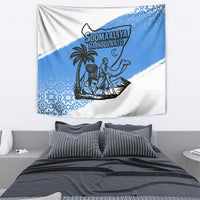 Somalia Tapestry with Soomaaliya Ha Noolaato Nomad Moon Flag Spirit