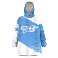 Somalia Wearable Blanket Hoodie with Soomaaliya Ha Noolaato Nomad Moon Flag Spirit