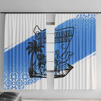 Somalia Window Curtain with Soomaaliya Ha Noolaato Nomad Moon Flag Spirit