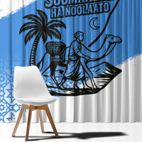 Somalia Window Curtain with Soomaaliya Ha Noolaato Nomad Moon Flag Spirit