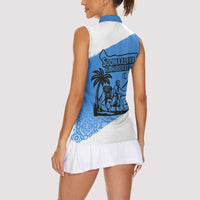 Somalia Women Sleeveless Polo Shirt with Soomaaliya Ha Noolaato Nomad Moon Flag Spirit