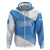 Somalia Zip Hoodie with Soomaaliya Ha Noolaato Nomad Moon Flag Spirit