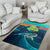 Cape Verde Area Rug with Loggerhead Sea Turtle Ocean Sunset Spirit