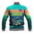 Cape Verde Baseball Jacket with Loggerhead Sea Turtle Ocean Sunset Spirit