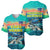 Cape Verde Baseball Jersey with Loggerhead Sea Turtle Ocean Sunset Spirit