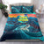 Cape Verde Bedding Set with Loggerhead Sea Turtle Ocean Sunset Spirit