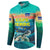 Cape Verde Button Sweatshirt with Loggerhead Sea Turtle Ocean Sunset Spirit