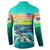 Cape Verde Button Sweatshirt with Loggerhead Sea Turtle Ocean Sunset Spirit
