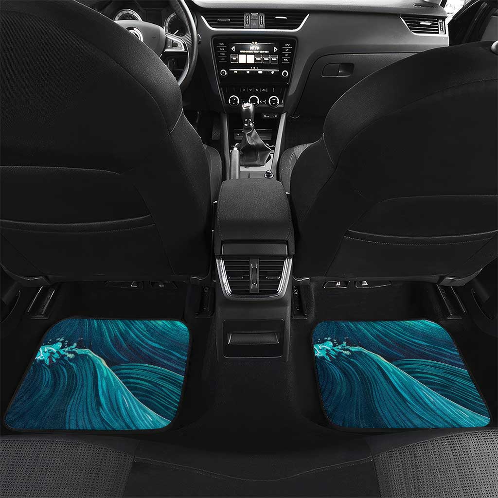 Cape Verde Car Mats with Loggerhead Sea Turtle Ocean Sunset Spirit