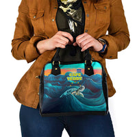 Cape Verde Shoulder Handbag with Loggerhead Sea Turtle Ocean Sunset Spirit