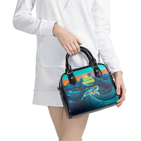 Cape Verde Shoulder Handbag with Loggerhead Sea Turtle Ocean Sunset Spirit