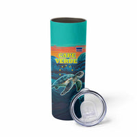 Cape Verde Skinny Tumbler with Loggerhead Sea Turtle Ocean Sunset Spirit