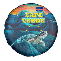 Cape Verde Spare Tire Cover with Loggerhead Sea Turtle Ocean Sunset Spirit