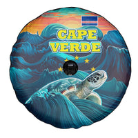 Cape Verde Spare Tire Cover with Loggerhead Sea Turtle Ocean Sunset Spirit