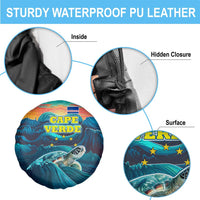 Cape Verde Spare Tire Cover with Loggerhead Sea Turtle Ocean Sunset Spirit