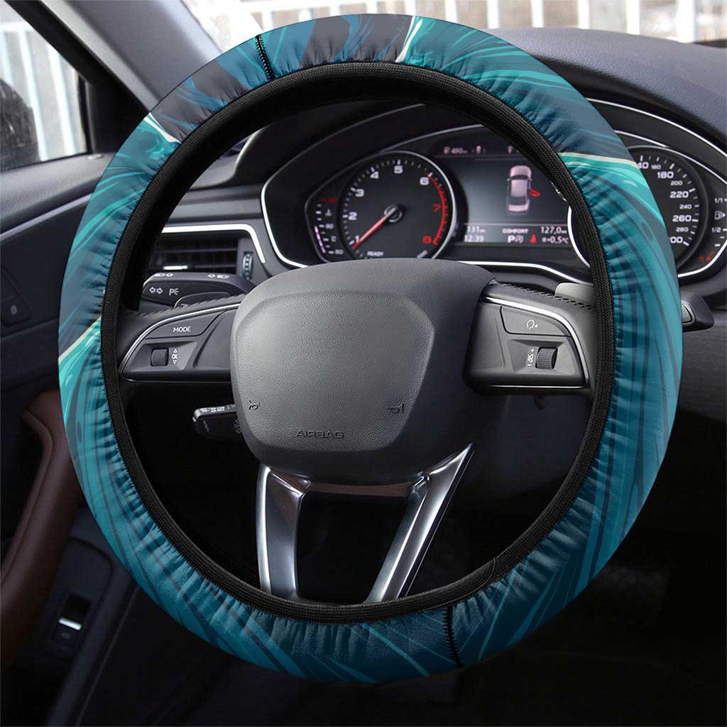 Cape Verde Steering Wheel Cover with Loggerhead Sea Turtle Ocean Sunset Spirit