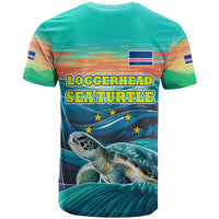 Cape Verde T Shirt with Loggerhead Sea Turtle Ocean Sunset Spirit