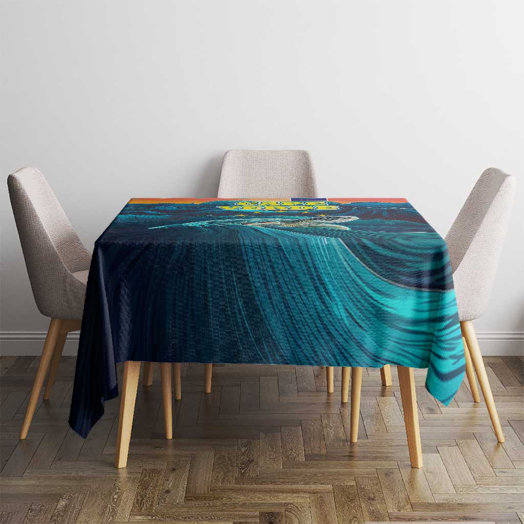 Cape Verde Tablecloth with Loggerhead Sea Turtle Ocean Sunset Spirit