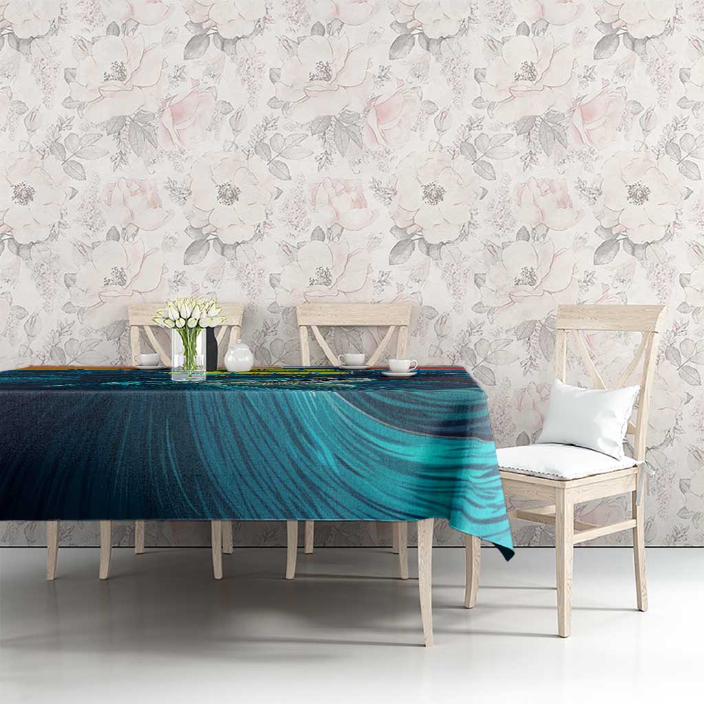 Cape Verde Tablecloth with Loggerhead Sea Turtle Ocean Sunset Spirit