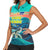 Cape Verde Women Sleeveless Polo Shirt with Loggerhead Sea Turtle Ocean Sunset Spirit